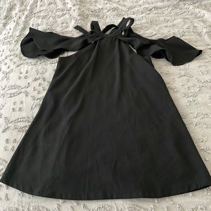 Honey Punch Off The Shoulders Flow Dress, Black, Size Medium
